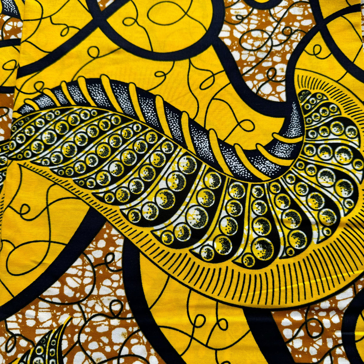 100% cotton Kitenge Njano Tausi