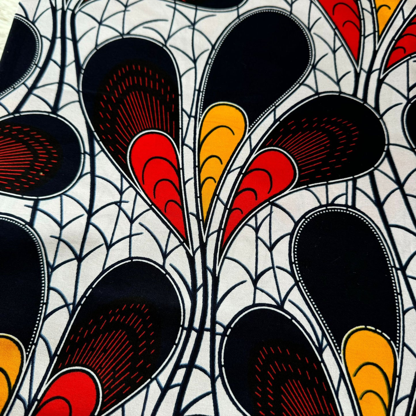 100% cotton Kitenge Unyoya Mweupe
