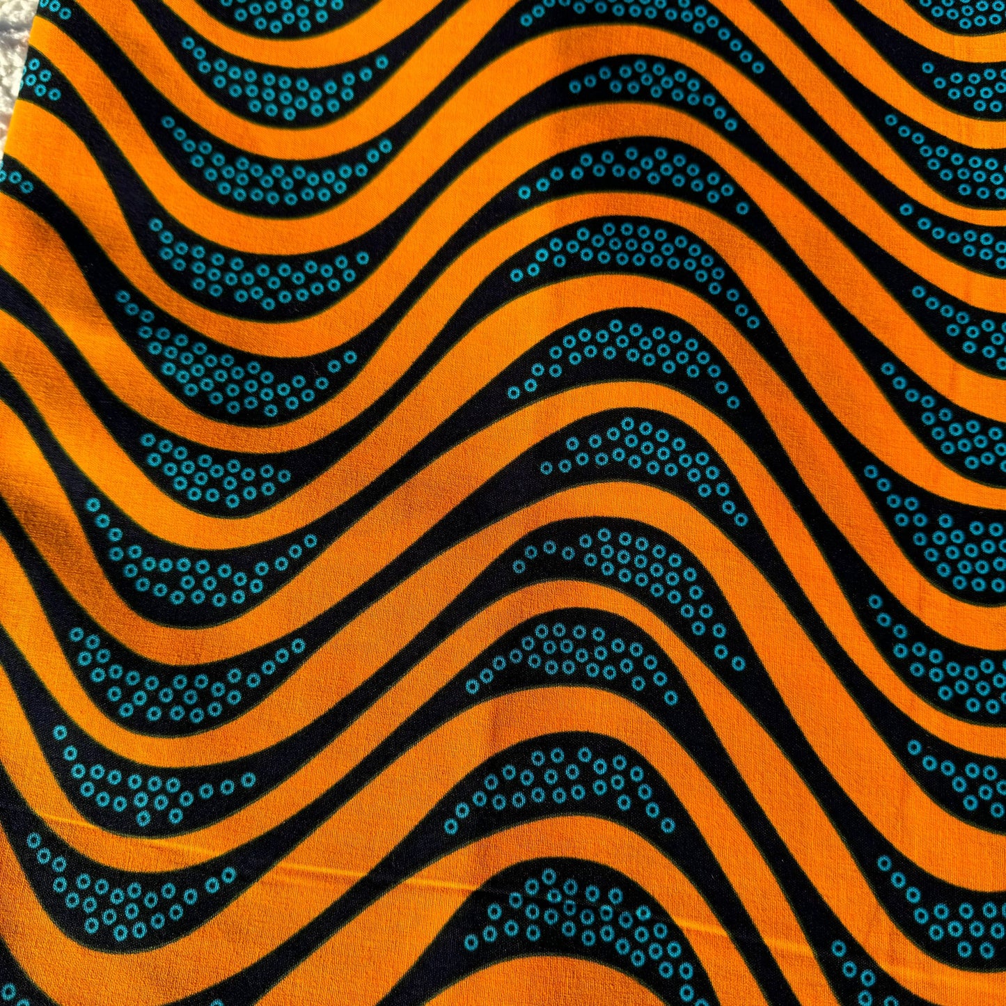 100% cotton Kitenge Chungwa Mistari