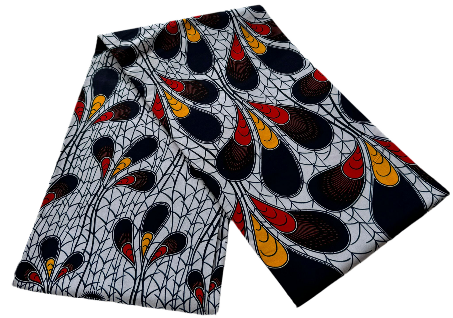 100% cotton Kitenge Unyoya Mweupe