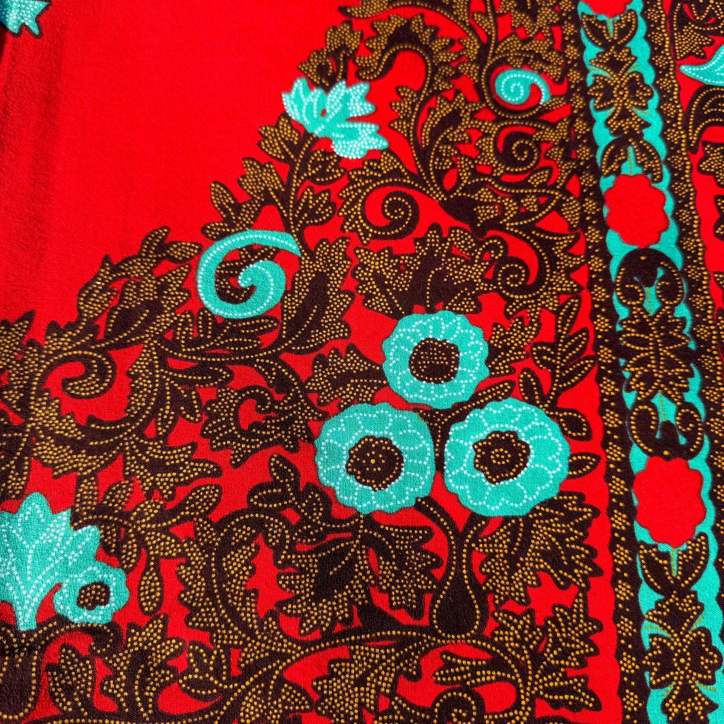 100% cotton Kitenge Khanga Nyekundu