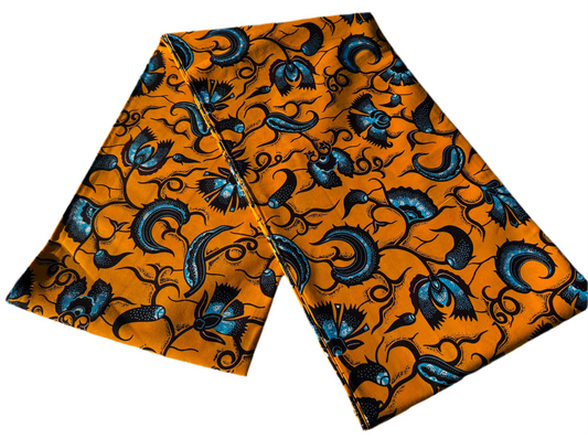 100% cotton Kitenge Chungwa Ua