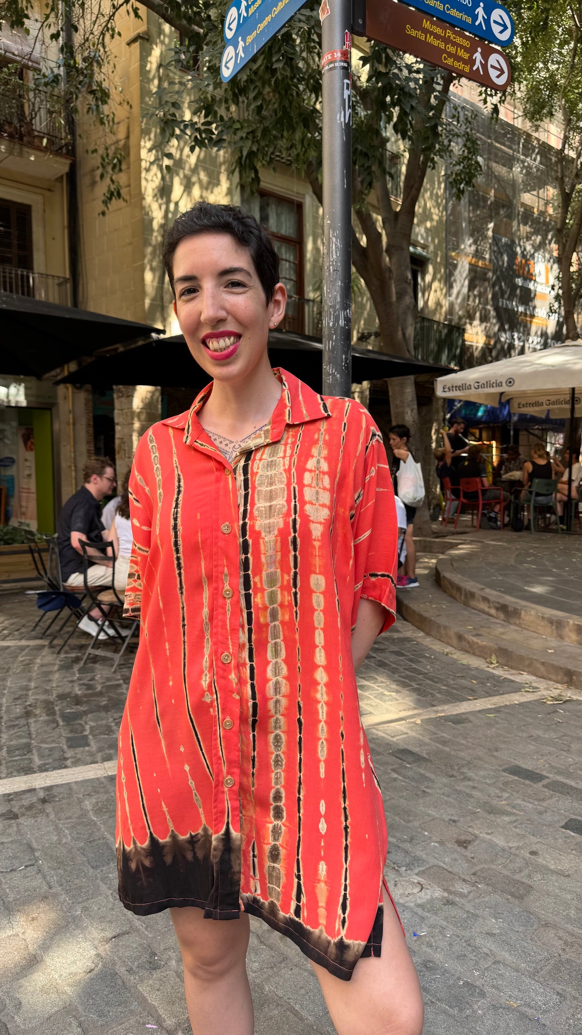 Vestido camisero Samaki (salmón)