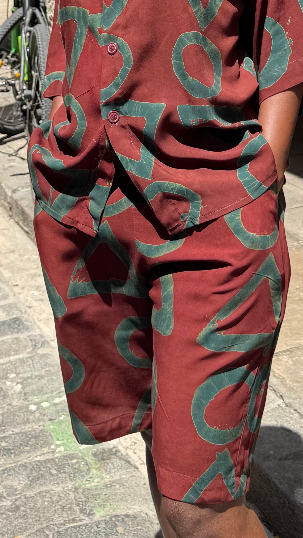 Mviringo kahawia shorts