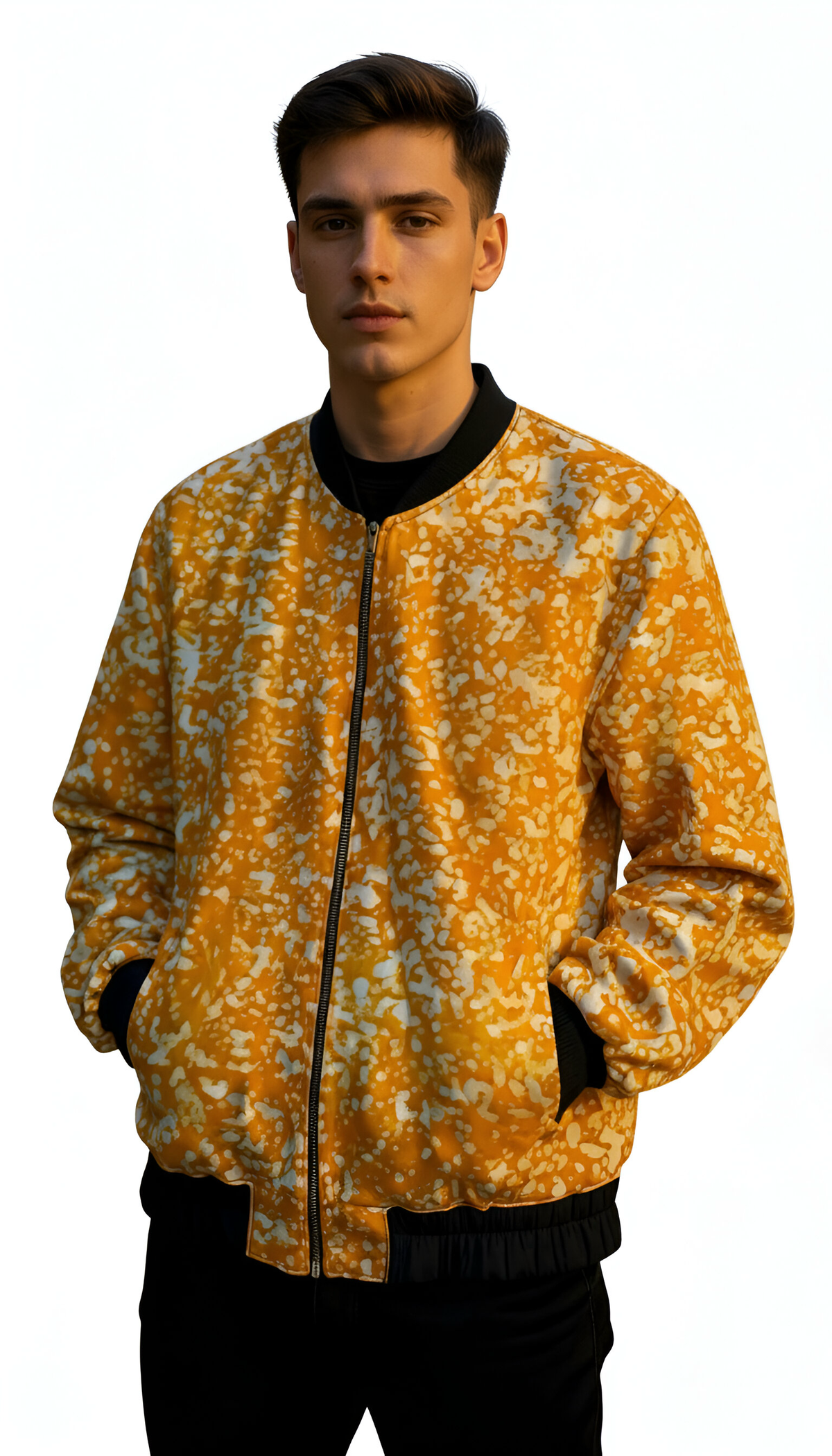 Gelbe Motorradjacke