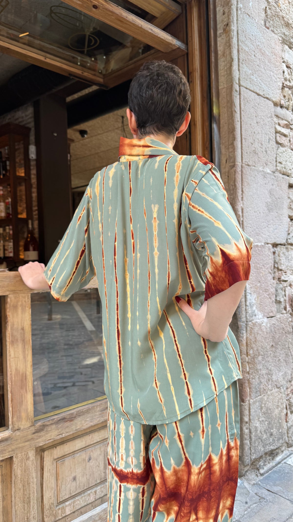 Maridadi Kijani udhurungi Shirt & Pant (conjunto)