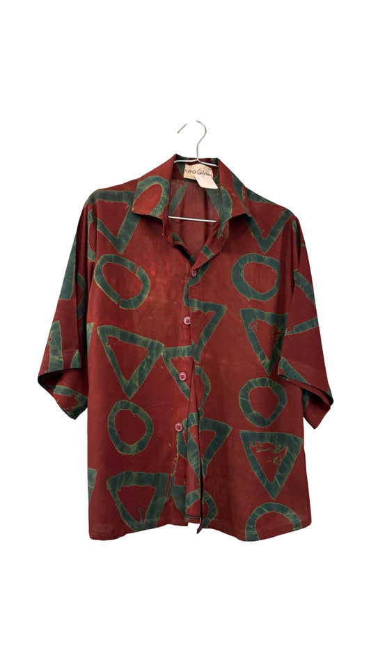 Mviringo kahawia shirt