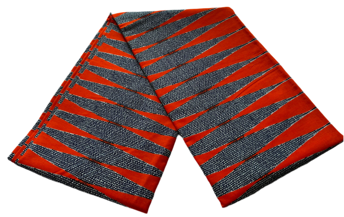 100% cotton Kitenge Chungwa Wimbi