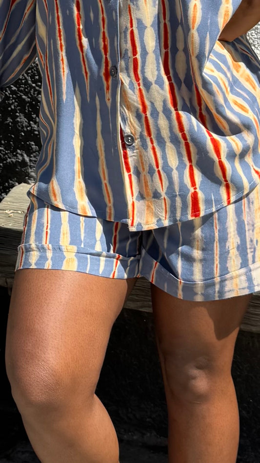 Njano mistari - short/pantalón corto 100% Bamboo