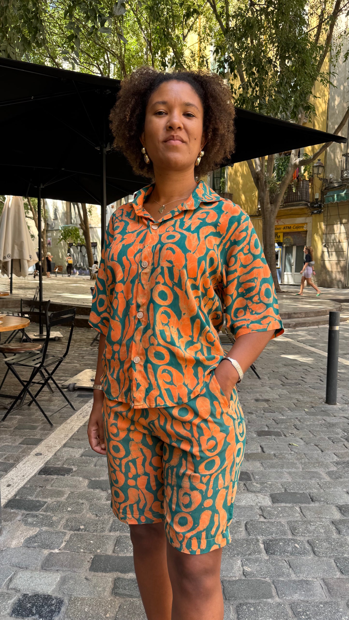 Feuer-Shirt & -Shorts (Set) 100 % Bambus