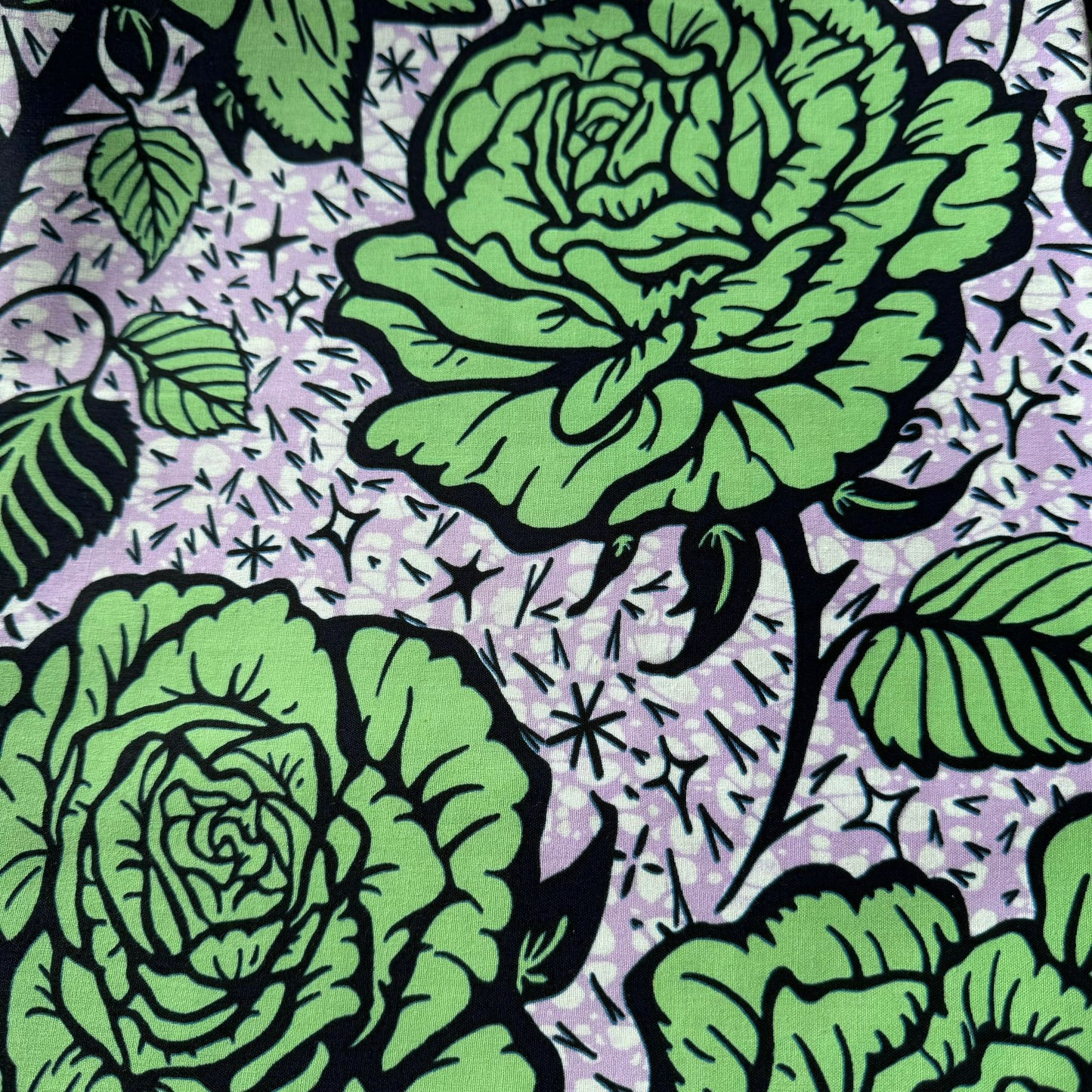 100% Cotton Kitenge Waridi Kijani