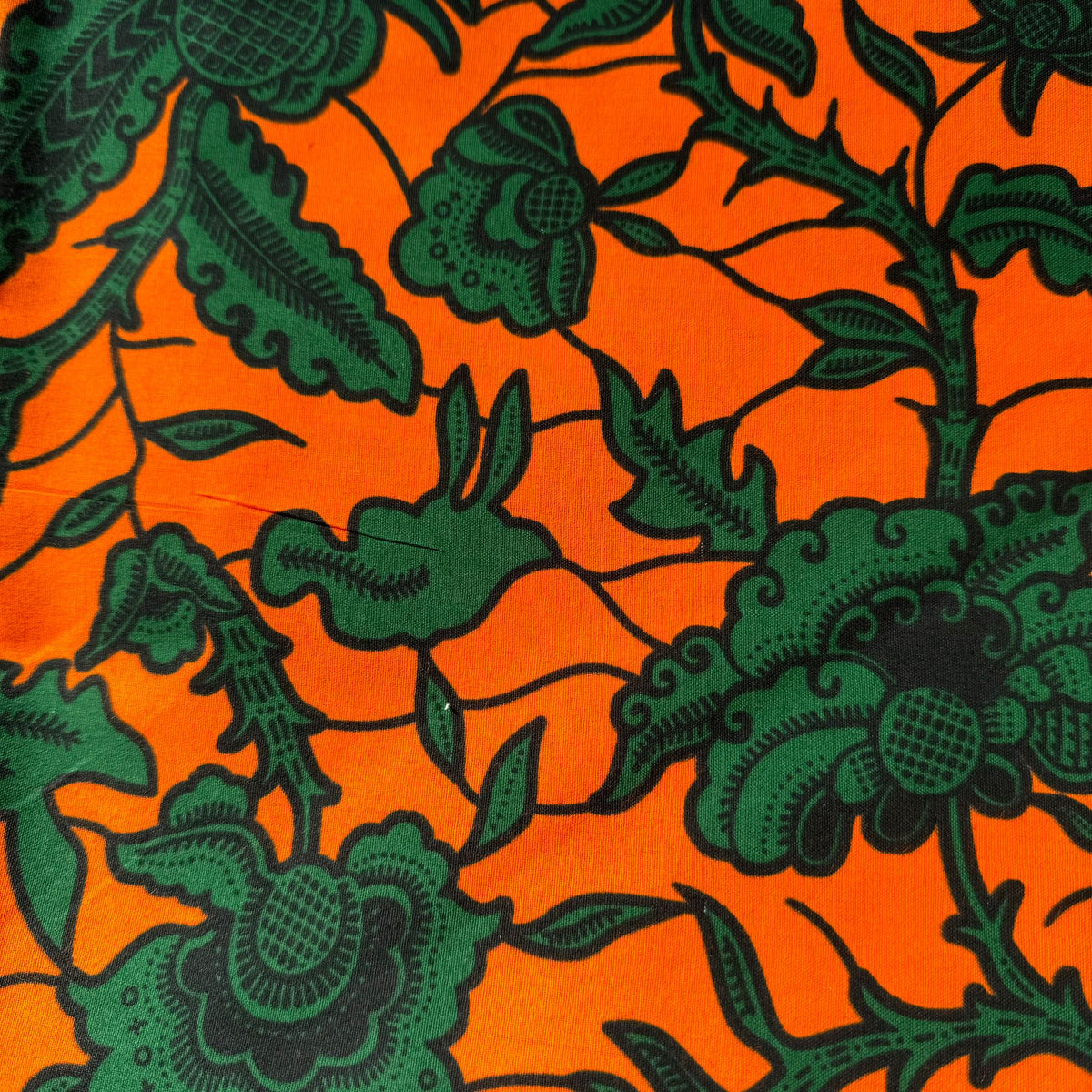 100% cotton Kitenge Chungwa Ua Kijani