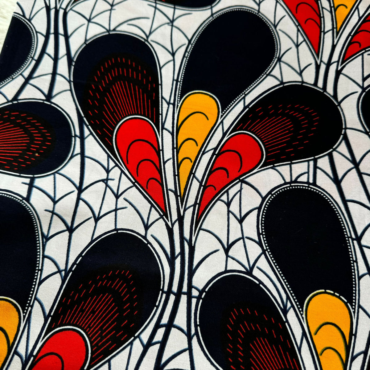 100% cotton Kitenge Unyoya Mweupe