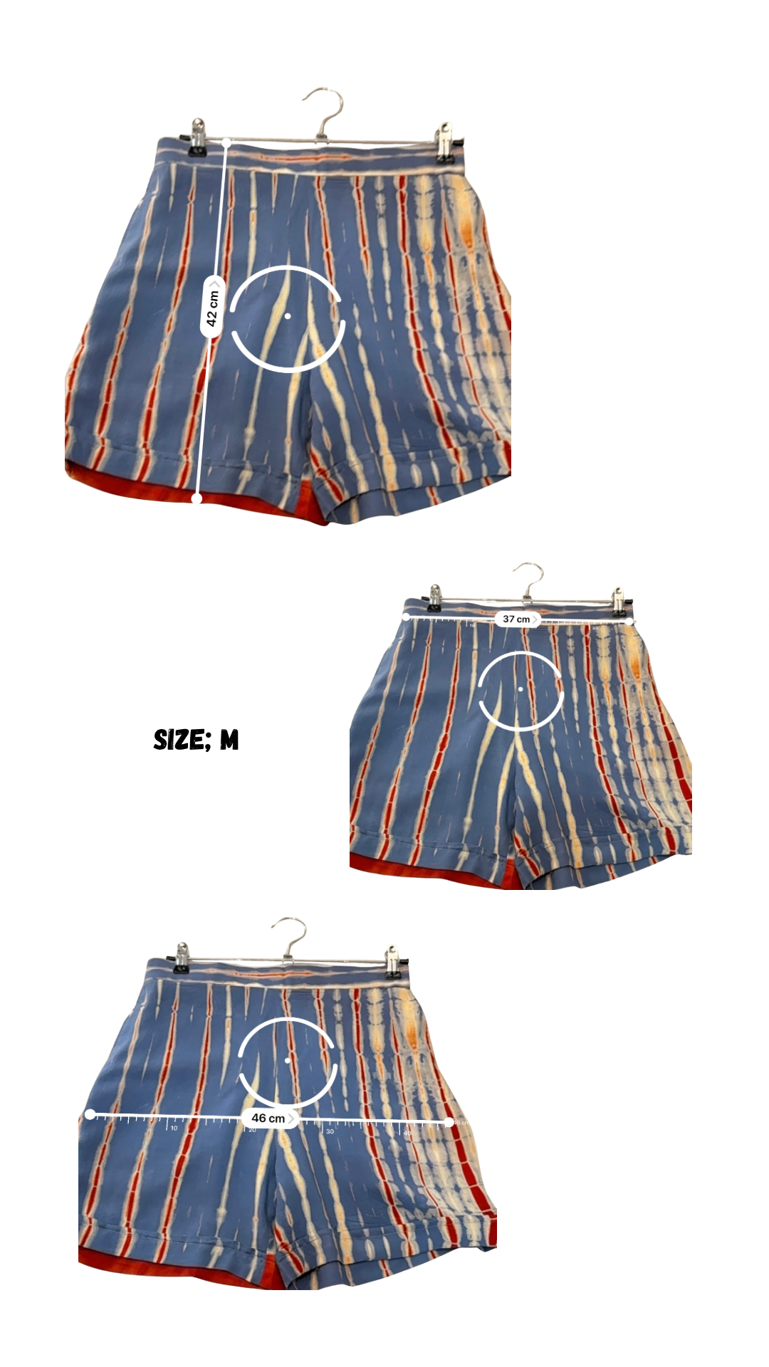 Njano mistari - short/pantalón corto 100% Bamboo