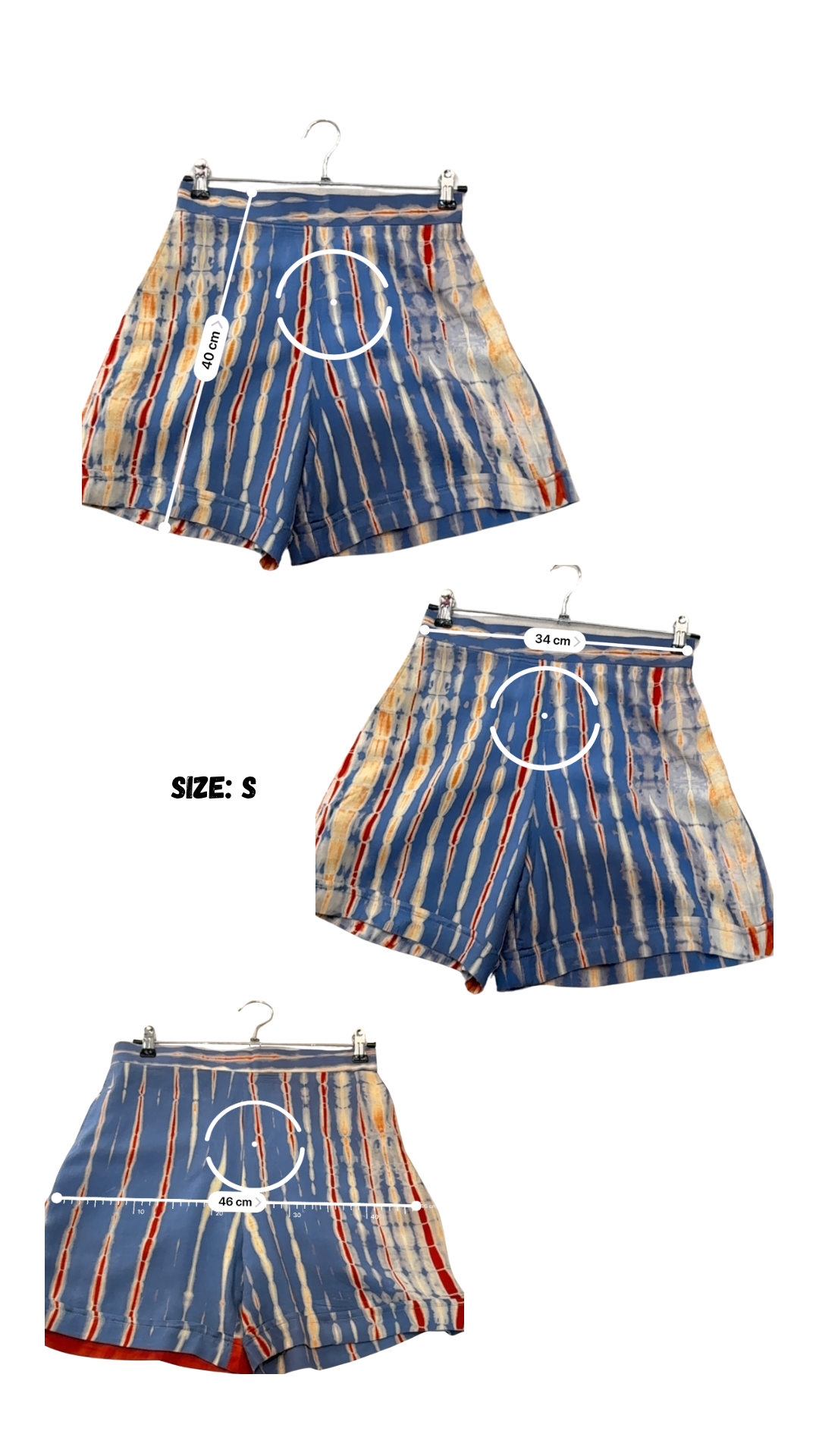 Njano mistari - short/pantalón corto 100% Bamboo