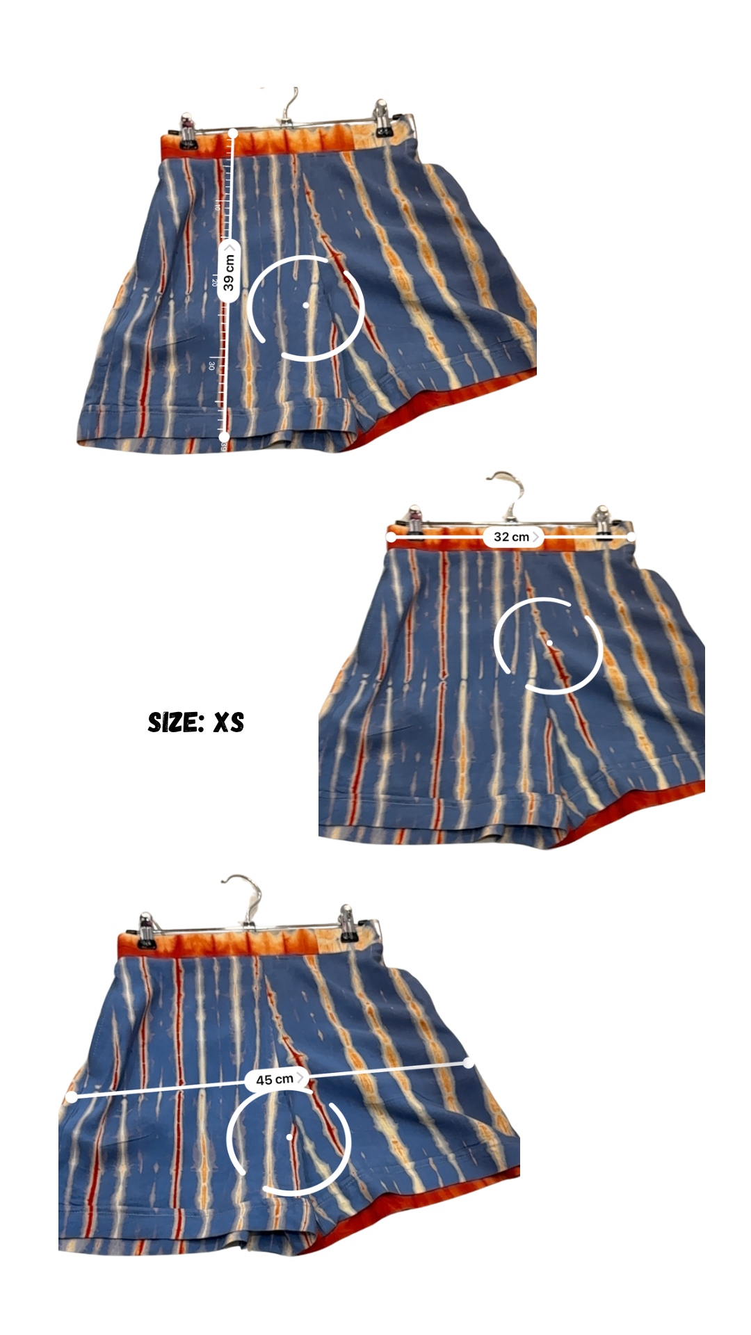 Njano mistari - short/pantalón corto 100% Bamboo